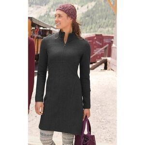 Athleta Cassidy half zip dark gray dress long sleeve women’s size large tall